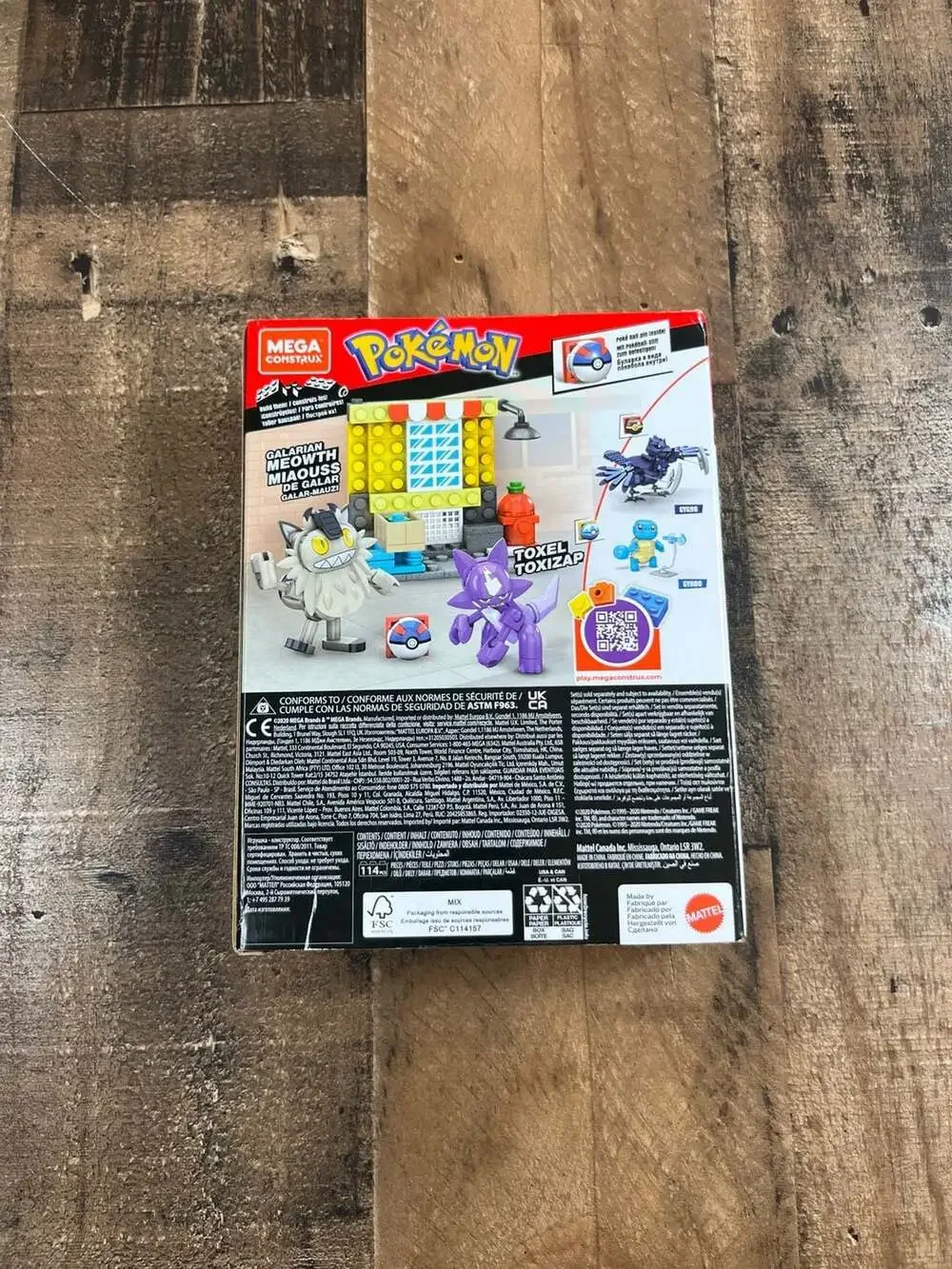 Mega Construx Pokémon Galarian Meowth vs Toxel Building Set 114 Pieces